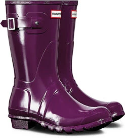 Hunter Women's Original Short Gloss Rain Boot -Sports Shoes Discount Shop hunter womens original short gloss violet wfs1000rgl rvi 41499.1536966688