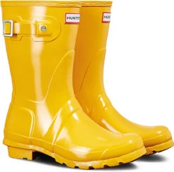 Hunter Women's Original Short Gloss Rain Boot -Sports Shoes Discount Shop hunter womens original short gloss yellow wfs1000rgl ryl 88729.1536966688